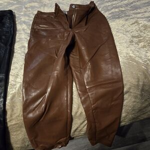 Aratzia brown vegan leather pants